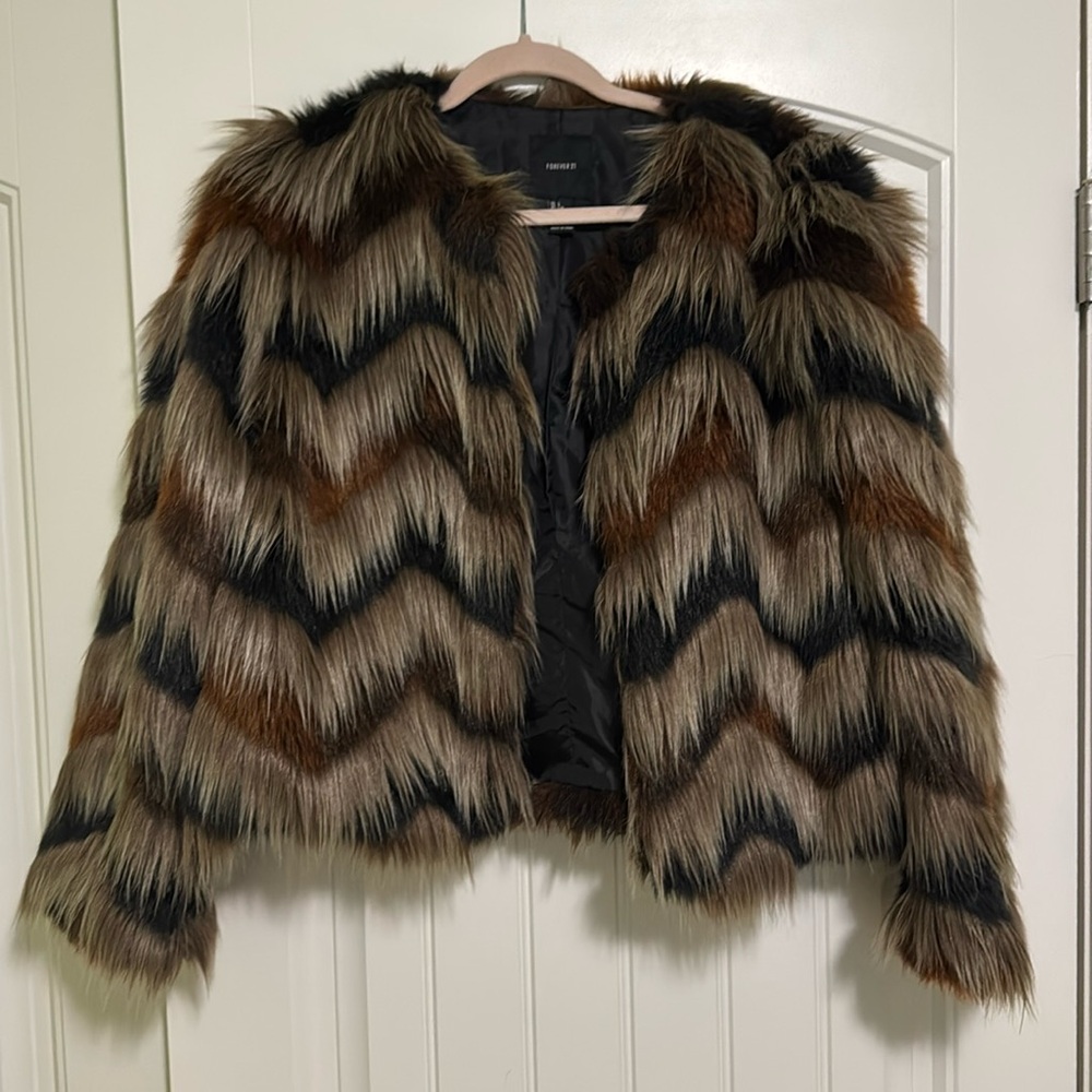 Forever 21 faux fur coat